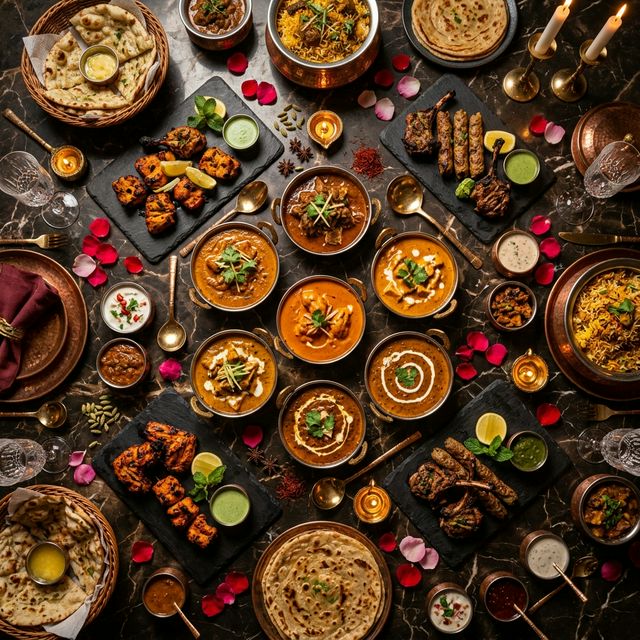 Authentic Indian catering spread for corporate lunch in Palo Alto